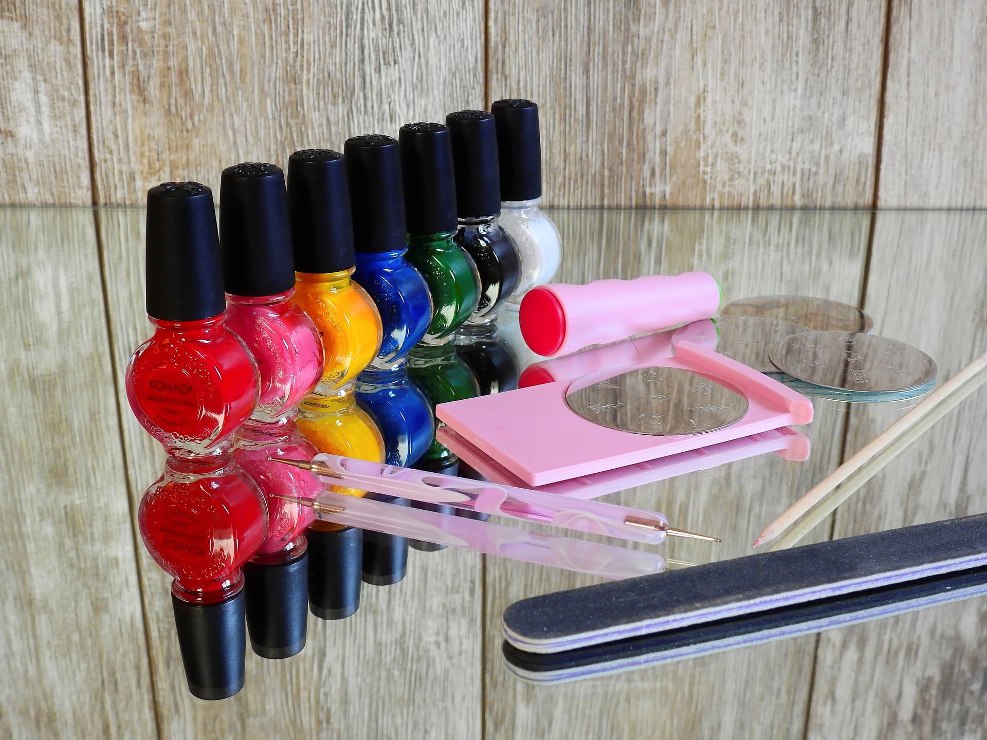 Nails polish bottles